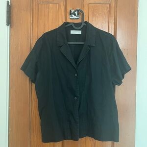 Everlane Linen Short Sleeve Notch Shirt